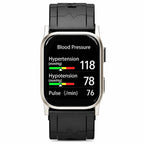 AI Powered FDA-Cleared Blood Pressure Smartwatch with Inflatable Airbag, No-Pump Night Monitoring, Gold-Tone Metal Casing