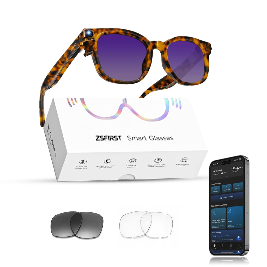 AI Glasses with Camera, 4K Video, Real-Time Translation, AI Assistant