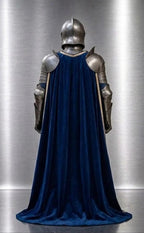 Full Body Medieval Knight Male Armor Suit & Helmet Combat Wearable Gothic Armoured Halloween Costume for LARP, Cosplay, Reenactment & Display Collectible Gift Silver