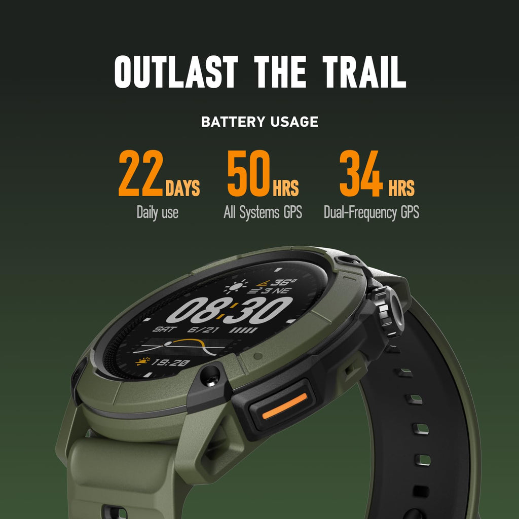 COROS Nomad GPS Outdoor Smartwatch, 22-Day Battery Life, Fishing