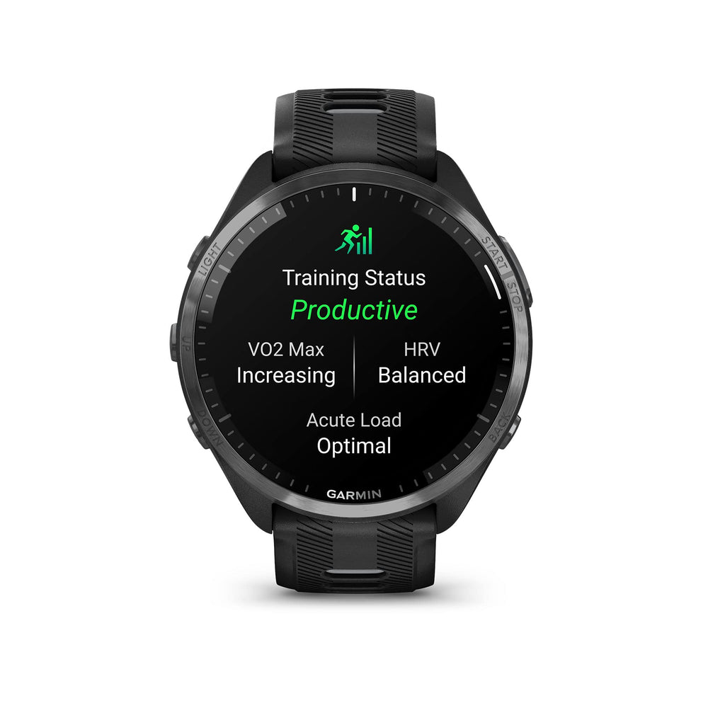 Garmin Forerunner® 965, Running Smartwatch, 47mm, Black/Powder Gray