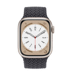 Apple Watch Series 8 (GPS, 41MM) - Starlight Aluminum Case with Midnight Braided Solo Loop (Renewed)