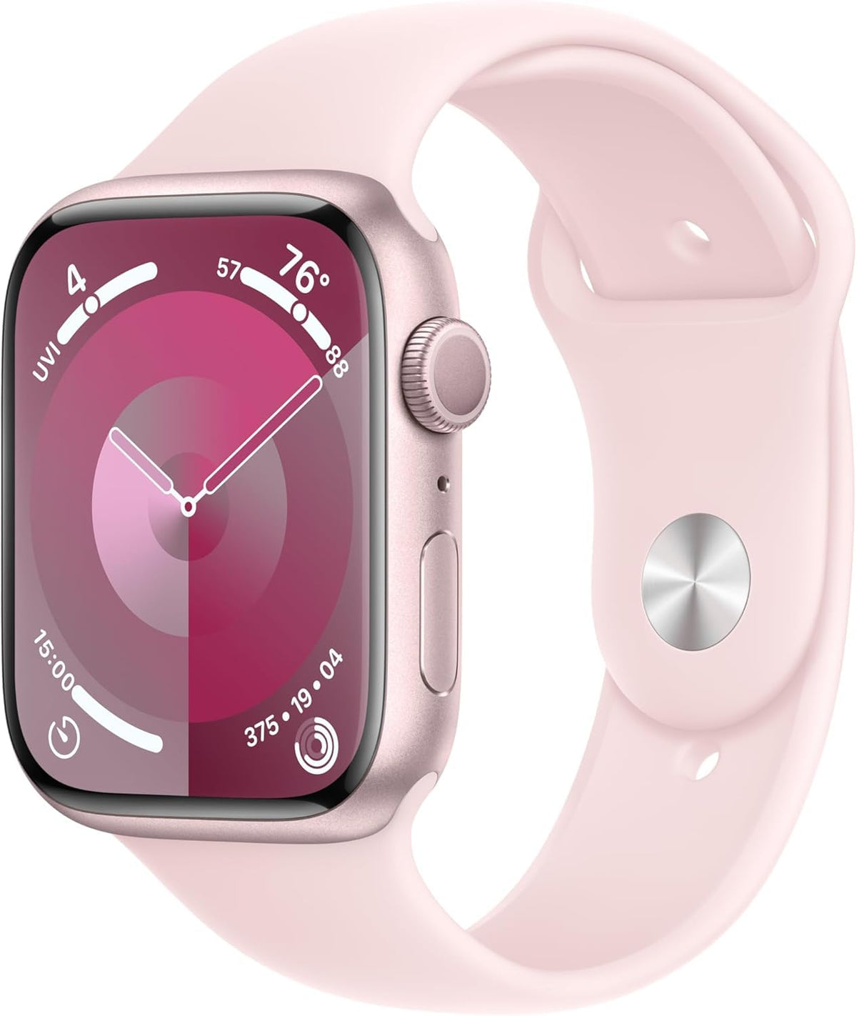 Apple Watch Series 9 [GPS 41mm] Starlight Aluminum Case with Starlight Sport Band M/L (Renewed Premium)
