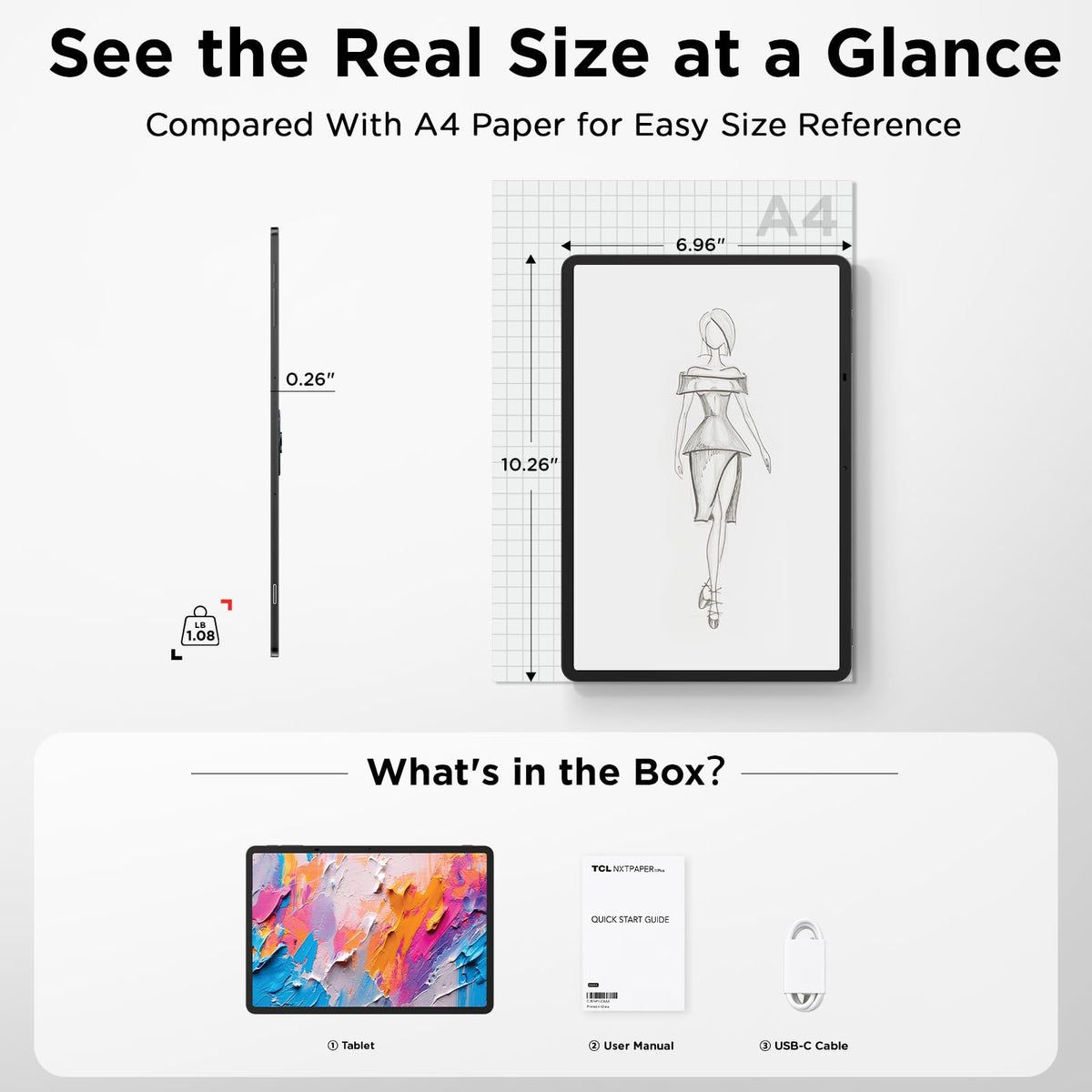 TCL NXTPAPER 11 Plus Android Tablet, 11.5" 2.2K 120Hz Display, 8+256GB