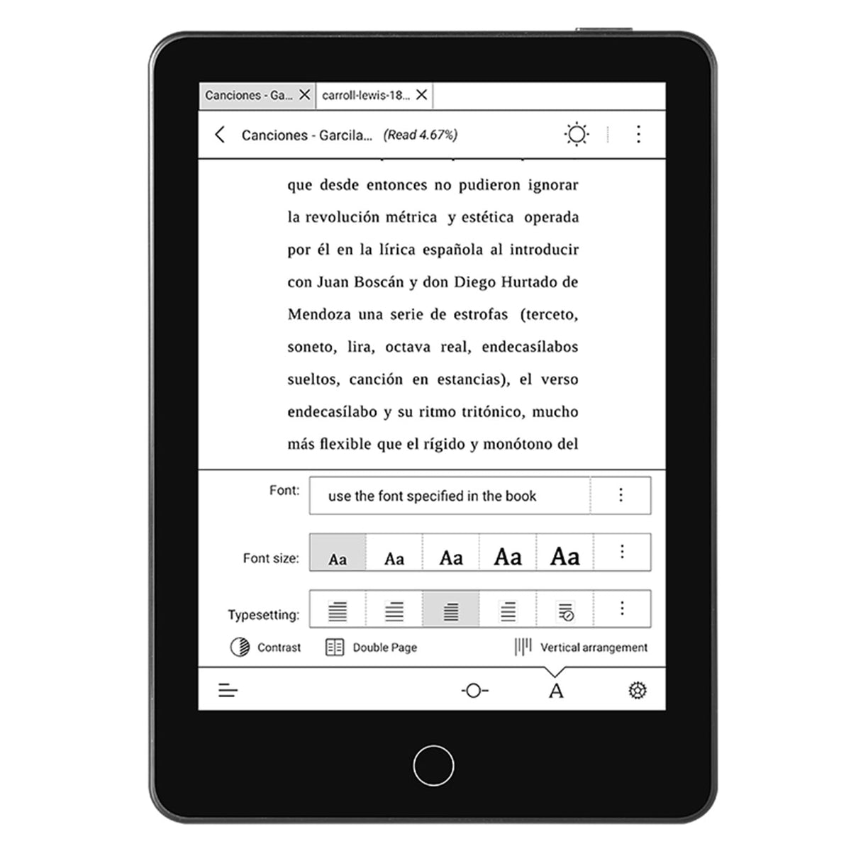 Hamwesh Ebook Reader, 6 Inch 300DPI Screen, Built in Reading Light, 4GB RAM 64GB Storage Expandable, Supports Formats, E Reader, E Book Device with Case for Reading Books and (White) (Black)