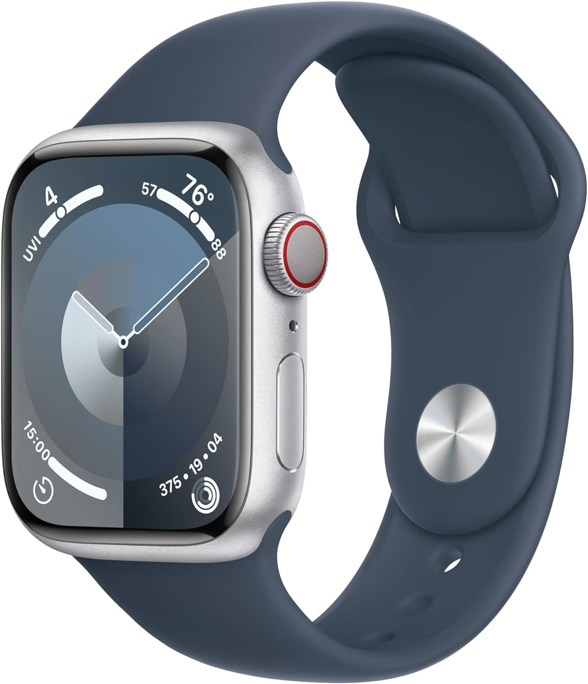 Apple Watch Series 9 [GPS 41mm] Starlight Aluminum Case with Starlight Sport Band M/L (Renewed Premium)