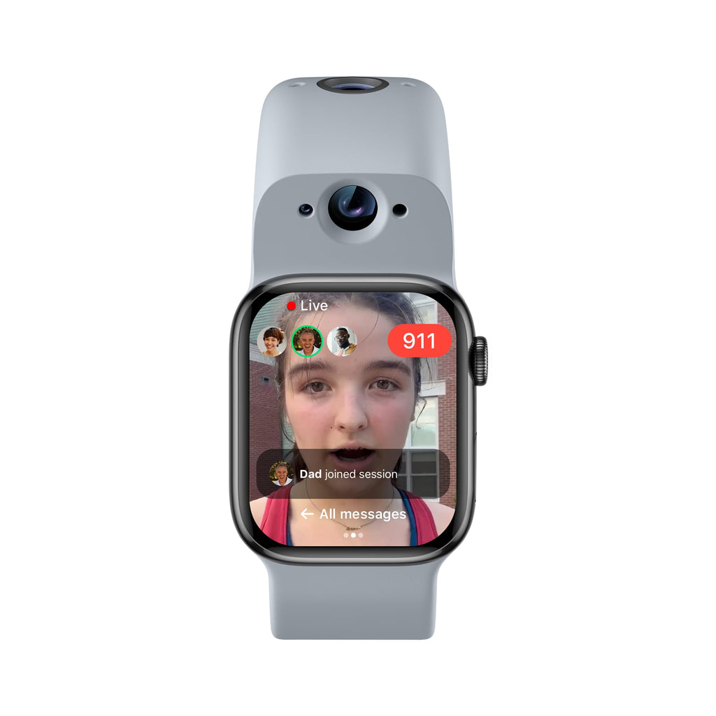 Wristcam, Smart Dual-Camera Band for Apple Watch (Apple MFi Certified), 8MP Sensor, Full HD Video/720P Sport Mode, (New) Pro. Image Stabilization, WiFi, IP68 Water Resistant, Siri Integration