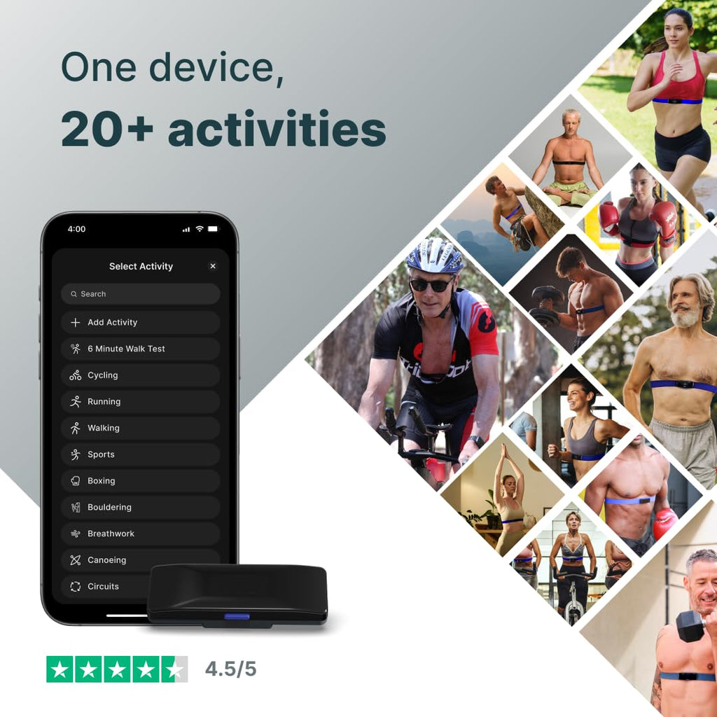 Frontier X2 Smart Heart Rate Monitor Chest Strap, Wearable Heart Rate Monitor with Strain, Breathing Rate, Real Time Vibration Alerts and 20+ Fitness Activities with Continuous Heart Monitoring