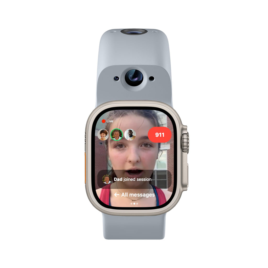 Wristcam, Smart Dual-Camera Band for Apple Watch (Apple MFi Certified), 8MP Sensor, Full HD Video/720P Sport Mode, (New) Pro. Image Stabilization, WiFi, IP68 Water Resistant, Siri Integration