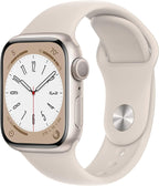 Apple Watch Series 8 [GPS, 41mm] - Midnight Aluminum Case with Midnight Sport Band, M/L (Renewed)