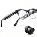 8MP 4K AI Smart Glasses with Camera & Adaptive Fit, Blue Light + Extra Sun Lenses, Real-Time Translator, Voice Assistant & Voice Recorder, Open-Ear Audio for Work & Business Travel
