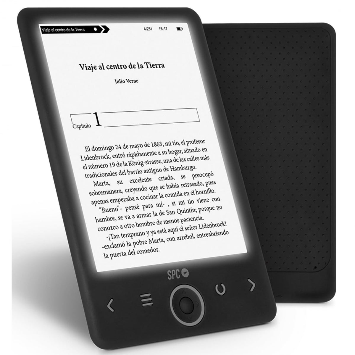 SPC Dickens Light2 6" eBook Reader, 8GB microSD, 2 Year Warranty