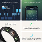 Oura Ring Gen3 Heritage - Black - Size 8