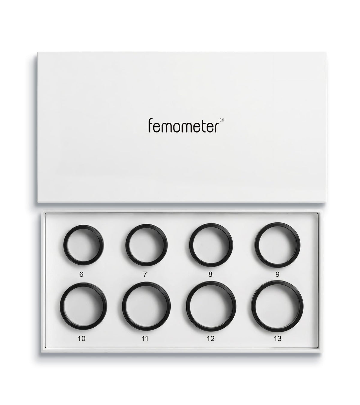 femometer Ring Air, Ultra-Thin Smart Ring, Sliver, Size6