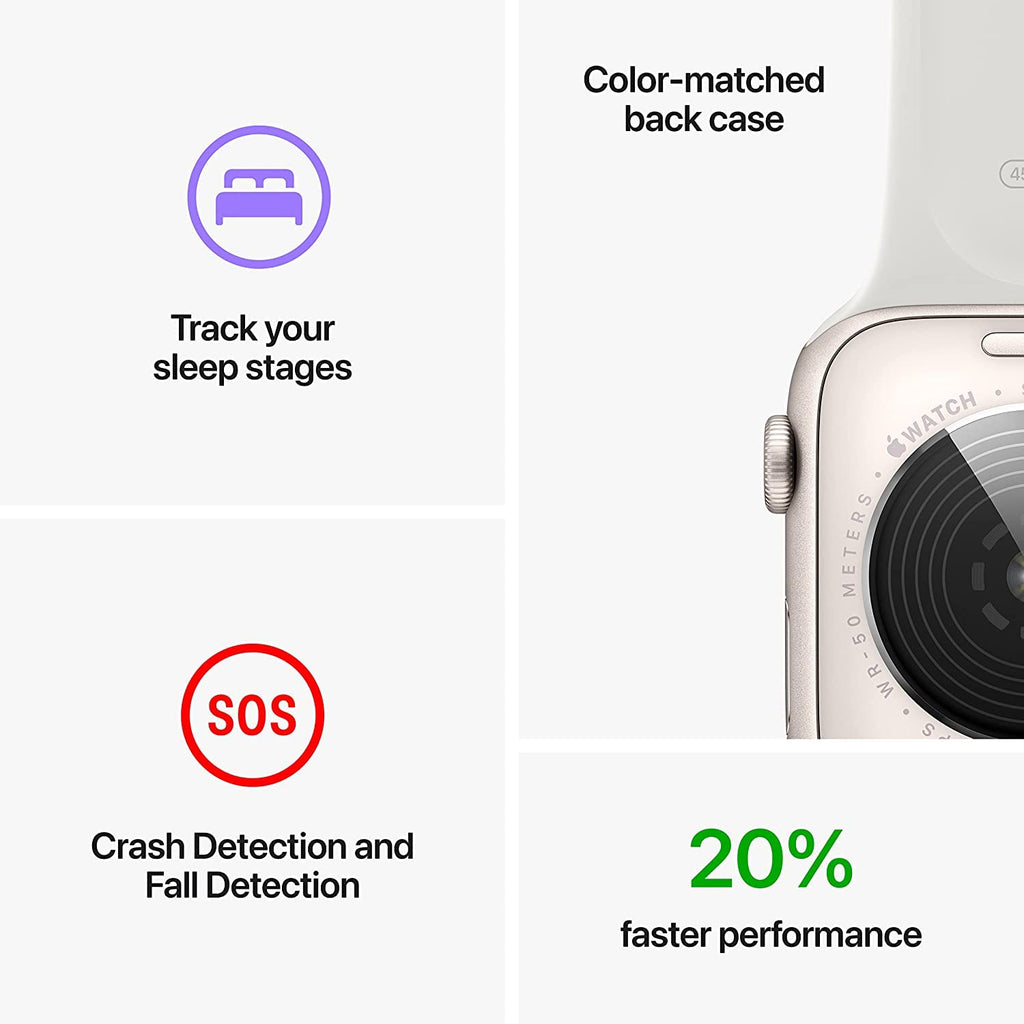 Apple Watch SE (2nd Gen) (GPS + Cellular, 44mm) - Silver Aluminum Case with White Sport Band, M/L (Renewed)