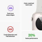 Apple Watch SE (2nd Gen) (GPS + Cellular, 44mm) - Silver Aluminum Case with White Sport Band, M/L (Renewed)