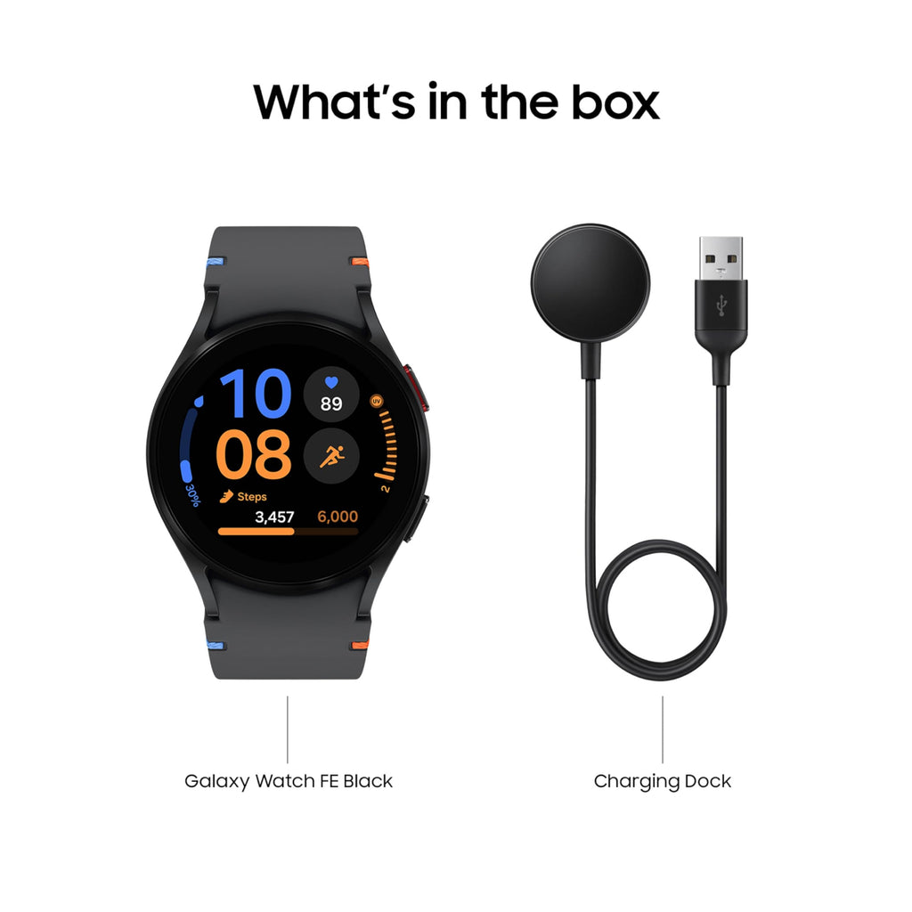 SAMSUNG Galaxy Watch FE 40mm LTE AI Smartwatch w/Fitness Tracking, BIA Sensor, Personalized HR Zones, Heart Rate Tracker, Sleep Monitor, 2024, Black [US Version, 1Yr Manufacturer Warranty]