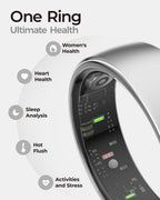 femometer Ring Air, Ultra-Thin Smart Ring, Sliver, Size6