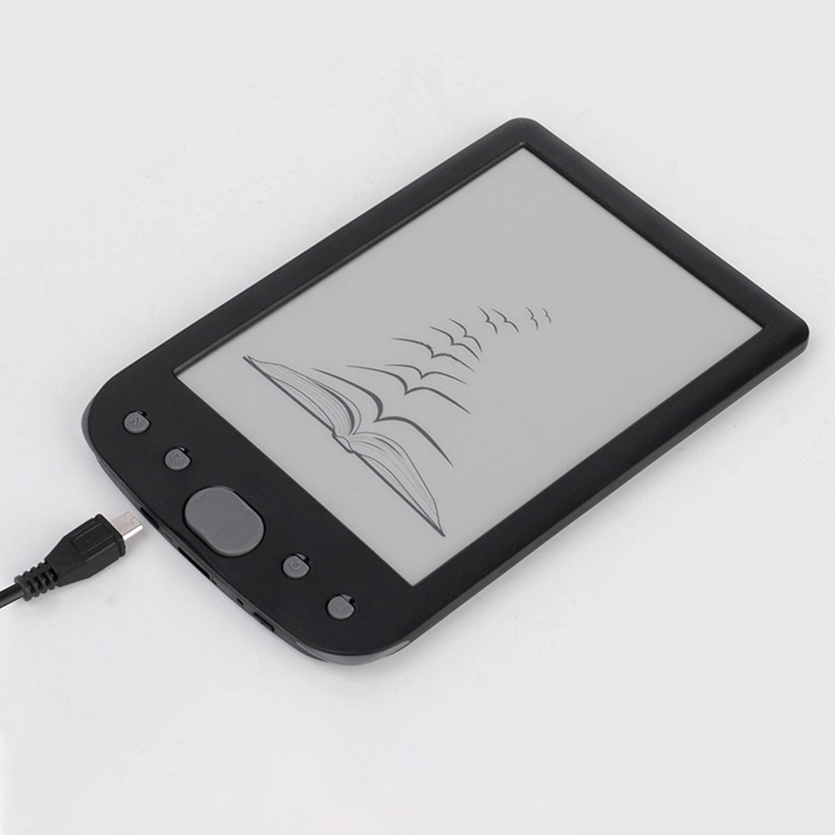 6in Electric Book Reader, Digital Ebook Reader with Touch Screen, 8GB Memory 2500mAh Battery, Lightweight Portable E Ink Screen Reader for Comfortable Reading Experience
