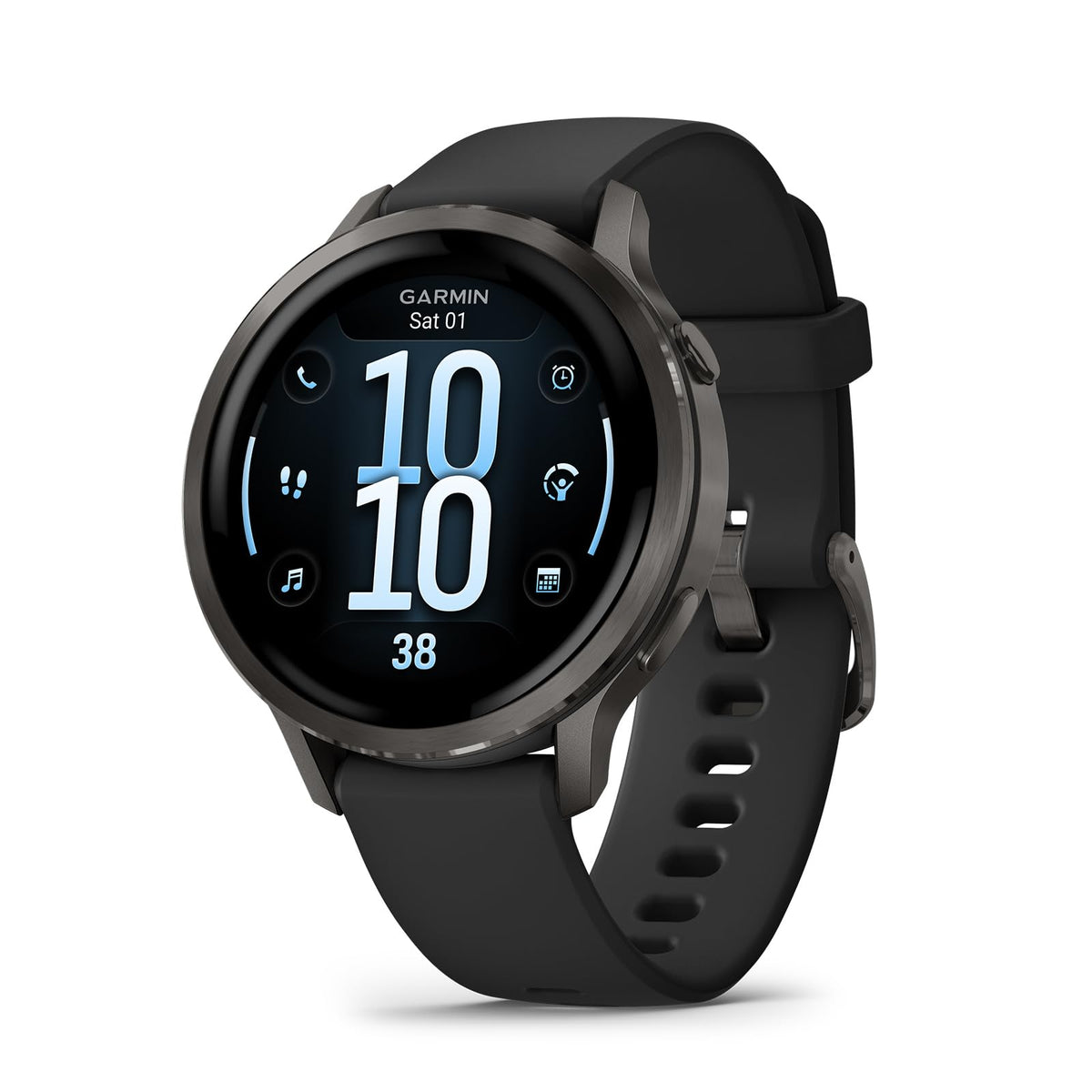 Garmin Venu® 4, Advanced Fitness Smartwatch, 45mm, Black Silicone