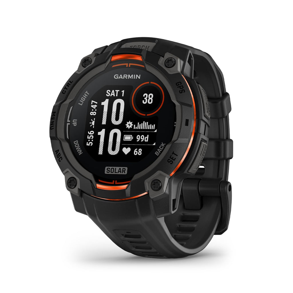 Garmin Instinct® 3 AMOLED, Rugged GPS Smartwatch, 45mm, Black