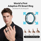 Smart Ring-Automatically Adjustable Wearable Ring for Men & Women, No App Subscription, Fitness Ring for Sleep Tracking - Fitness Tracker
