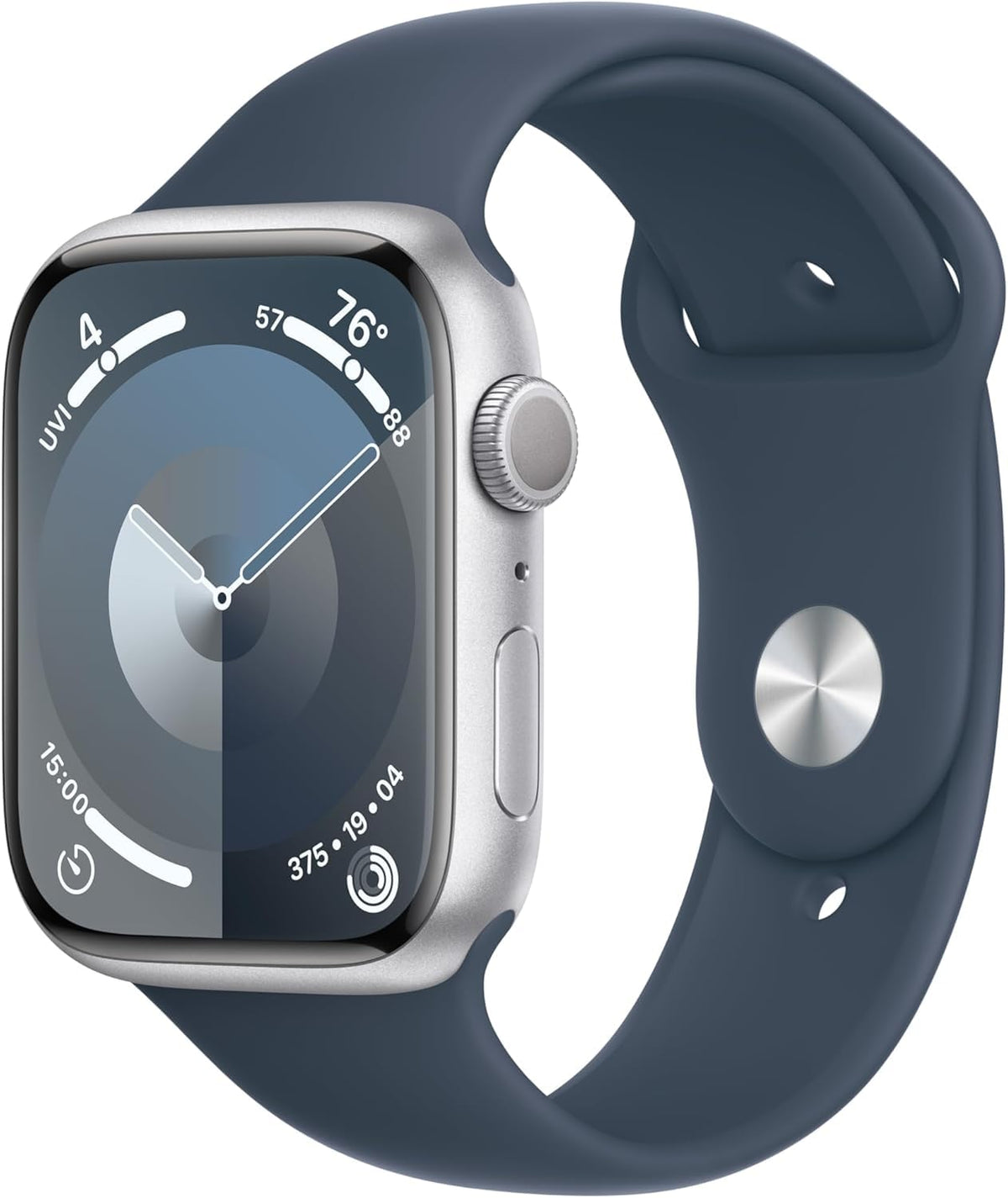 Apple Watch Series 9 [GPS 41mm] Starlight Aluminum Case with Starlight Sport Band M/L (Renewed Premium)