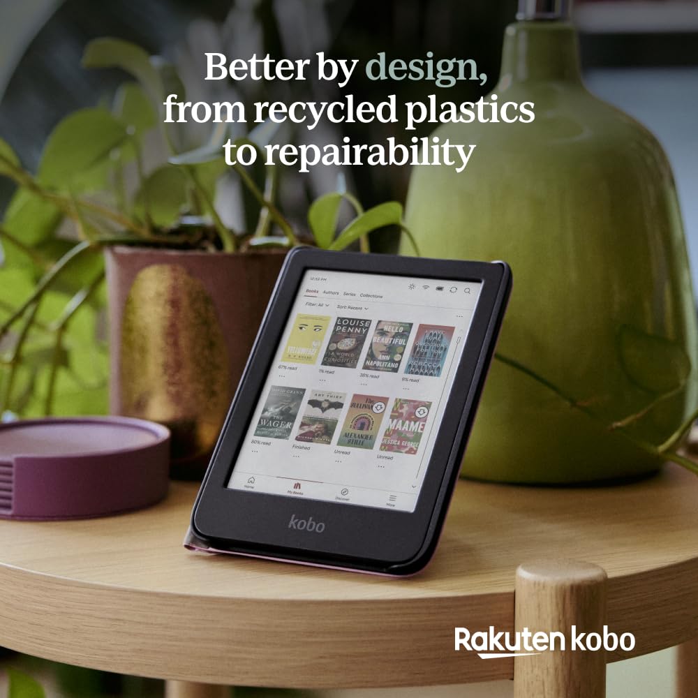 Kobo Clara Colour | Colour eReader | 6” Glare-Free Colour E Ink Kaleido™ 3 Display | Dark Mode Option | Waterproof | Audiobooks | 16GB of Storage | Black