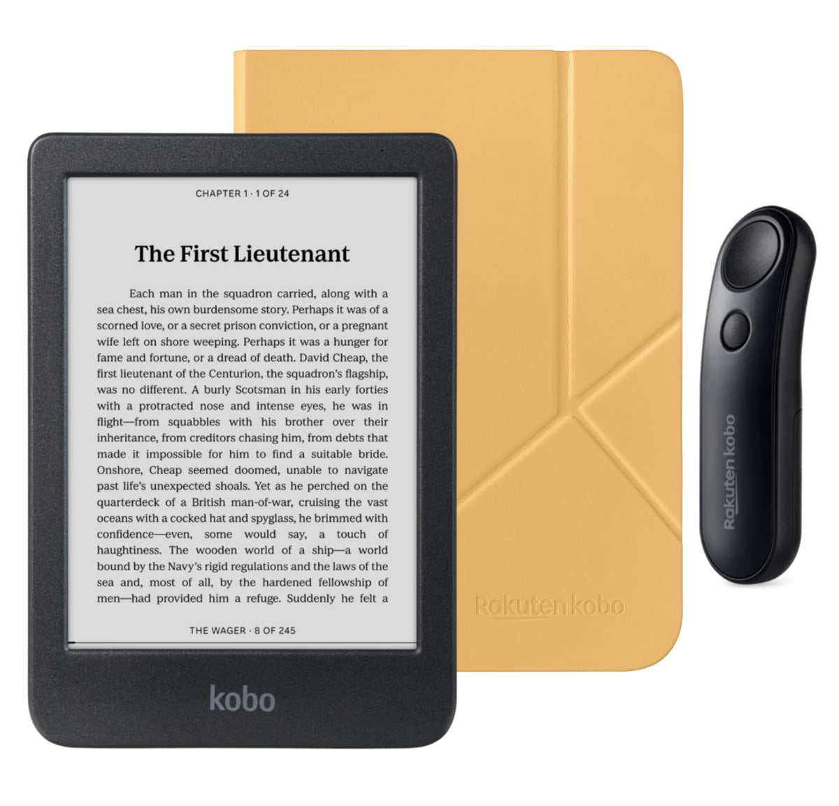 Kobo Clara BW eReader with Case & Black Remote Bundle