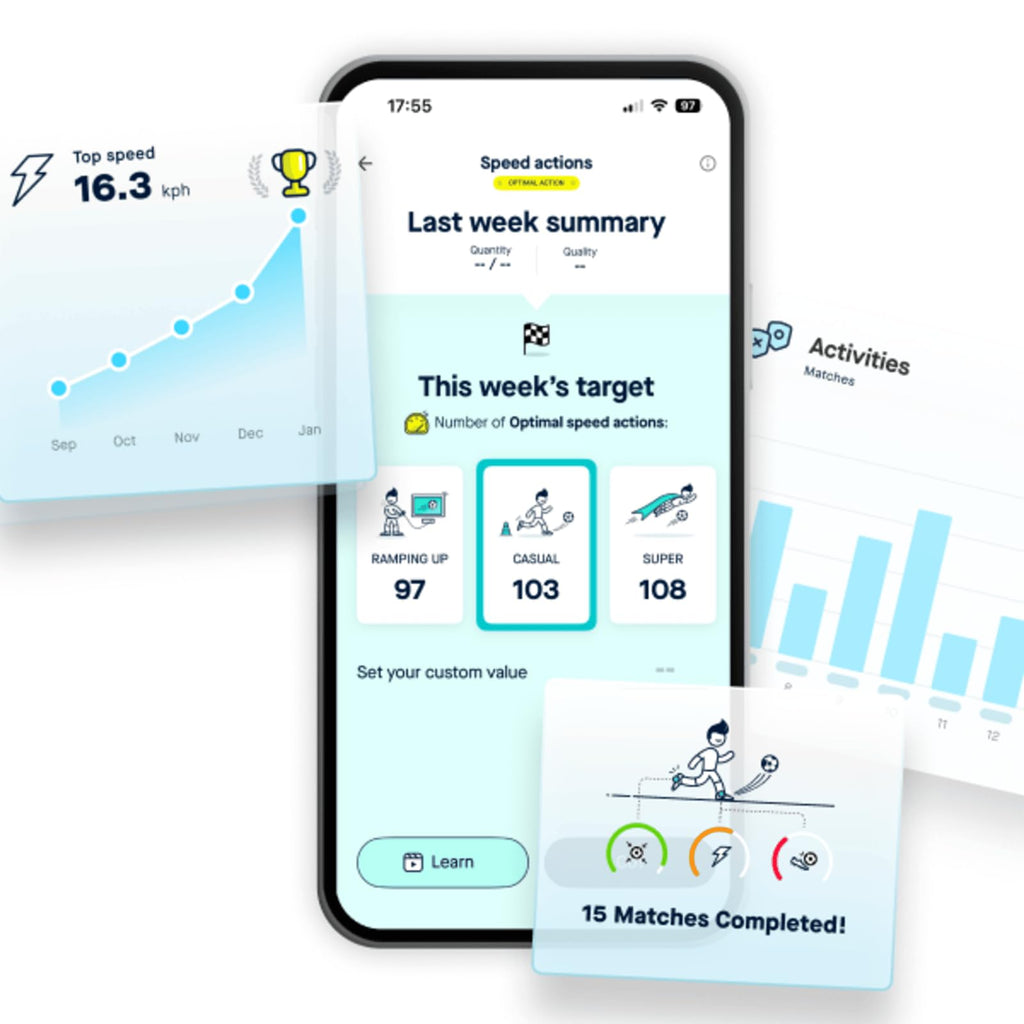 2.0 Smart Soccer Tracker, Wearable AI Sensor & FIFA Certified
