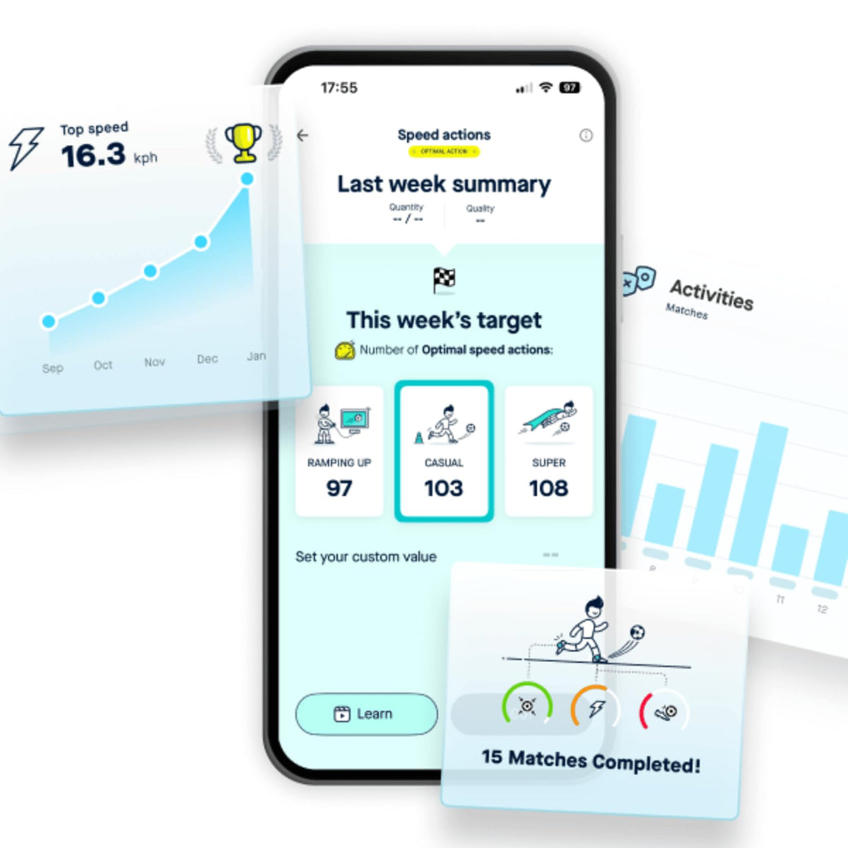 2.0 Smart Soccer Tracker, Wearable AI Sensor & FIFA Certified