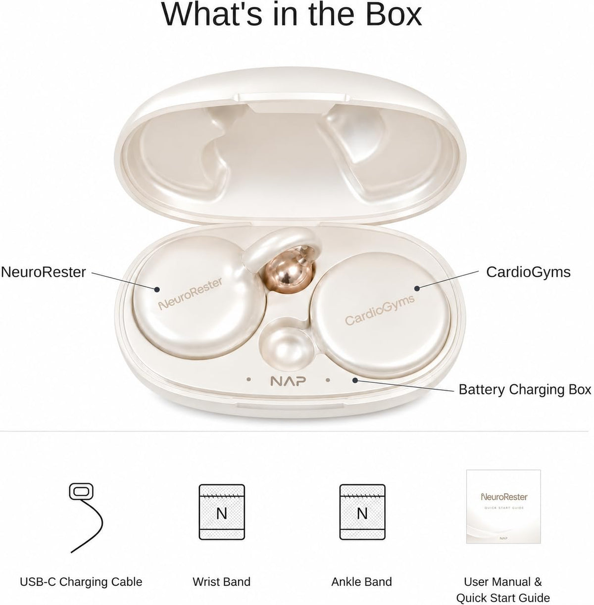 Deep Sleep Device, Wearable Smart Health Tracking Technology, Pearl White