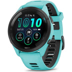 Garmin Forerunner 265 Running GPS Smartwatch, AMOLED Display, 46mm, Aqua/Black, 010-02810-02 - Bundle w/Deco Essentials 26-Month CPS Plan