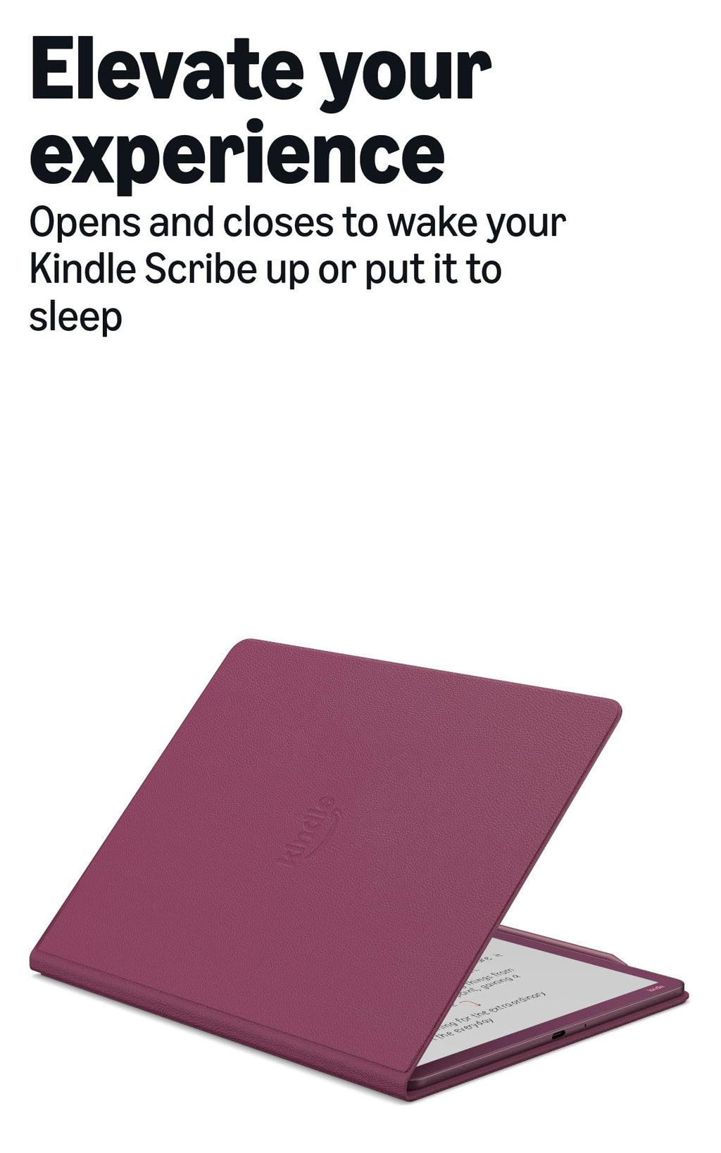 Amazon Kindle Scribe Executive Folio Cover with Magnetic Attach, Sleek Protective Case - Premium Leather
