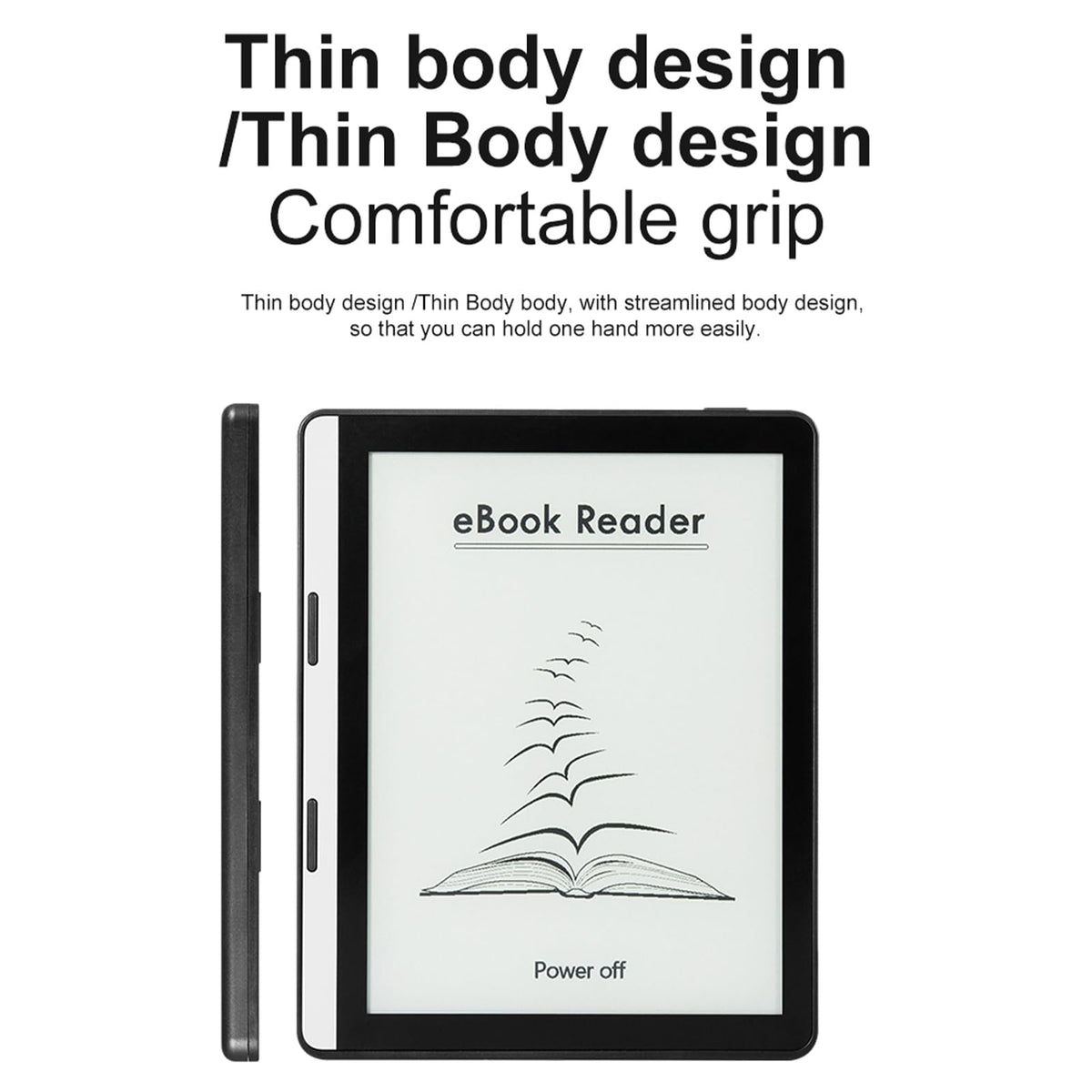 EBTOOLS 5.76 Inch E Reader Tablet, Micro Carving Technology, Anti, Long Battery Life, Supports EPUB PDF MOBI, WiFi USB Transfer, with Case, for 8.1 (1G+16G)