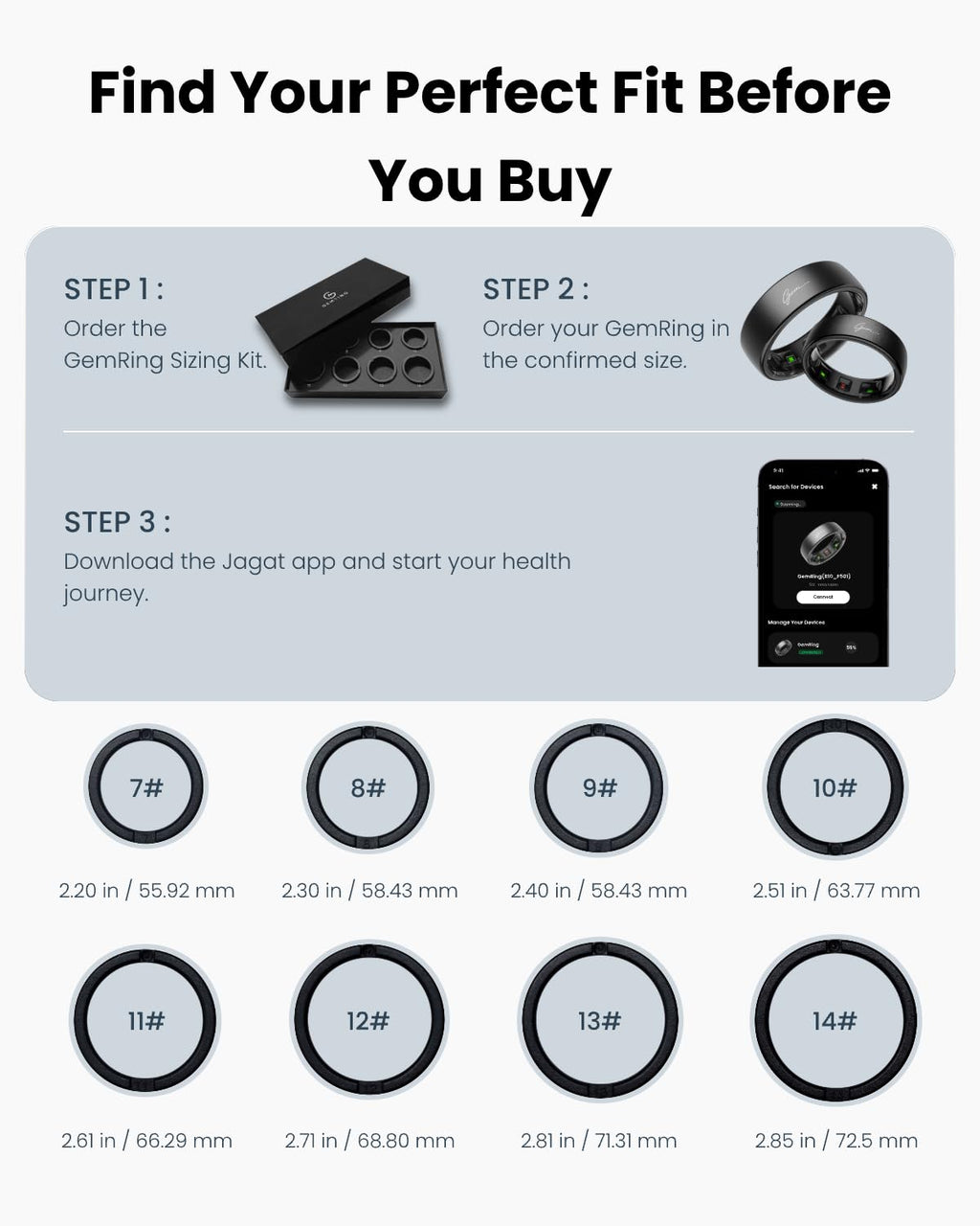 R1 Smart Ring, Health & Fitness Tracker with Sleep Monitor, Heart Rate & SpO2, Location Sharing, 5ATM, Waterproof Activity Ring, No Subscription