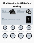 R1 Smart Ring, Health & Fitness Tracker with Sleep Monitor, Heart Rate & SpO2, Location Sharing, 5ATM, Waterproof Activity Ring, No Subscription