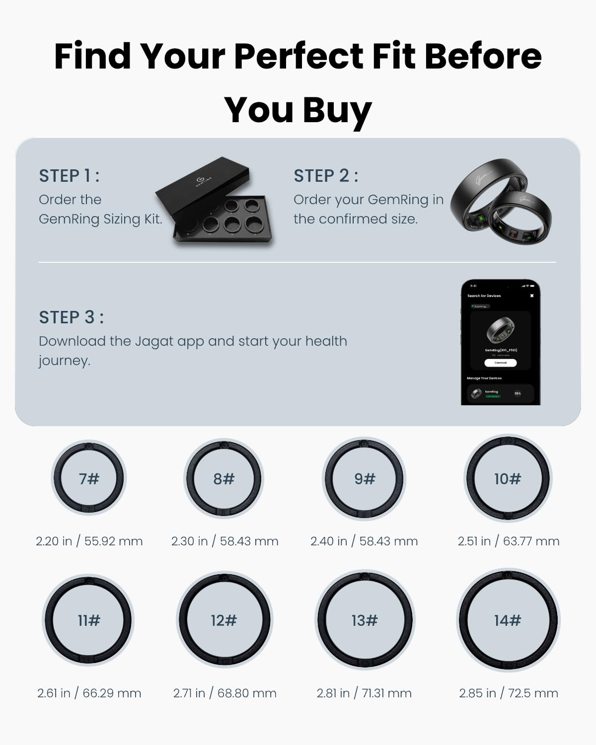 R1 Smart Ring, Health & Fitness Tracker with Sleep Monitor, Heart Rate & SpO2, Location Sharing, 5ATM, Waterproof Activity Ring, No Subscription