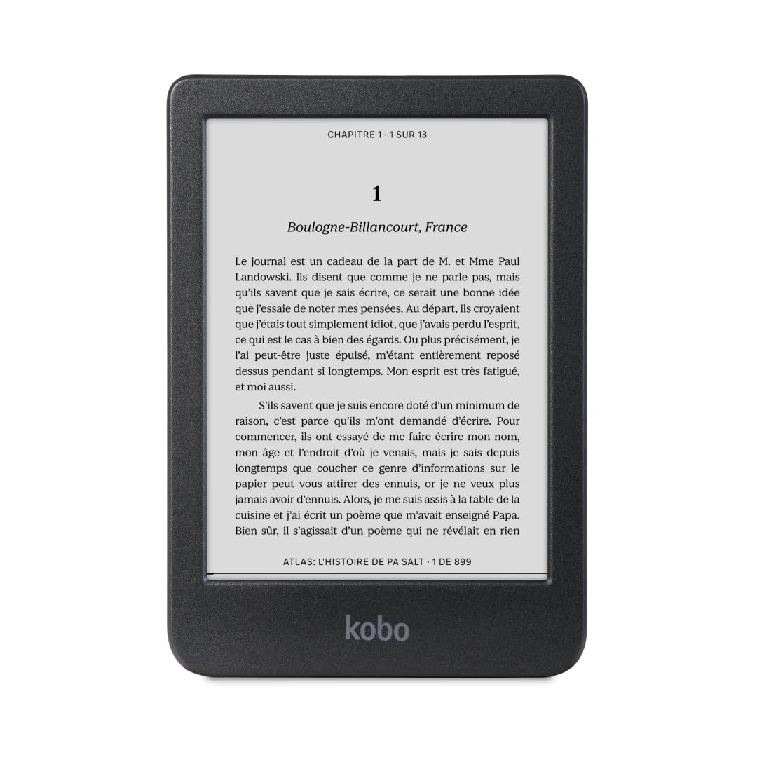 Kobo Clara BW eReader, 6” Touchscreen, Waterproof, 16GB, Black