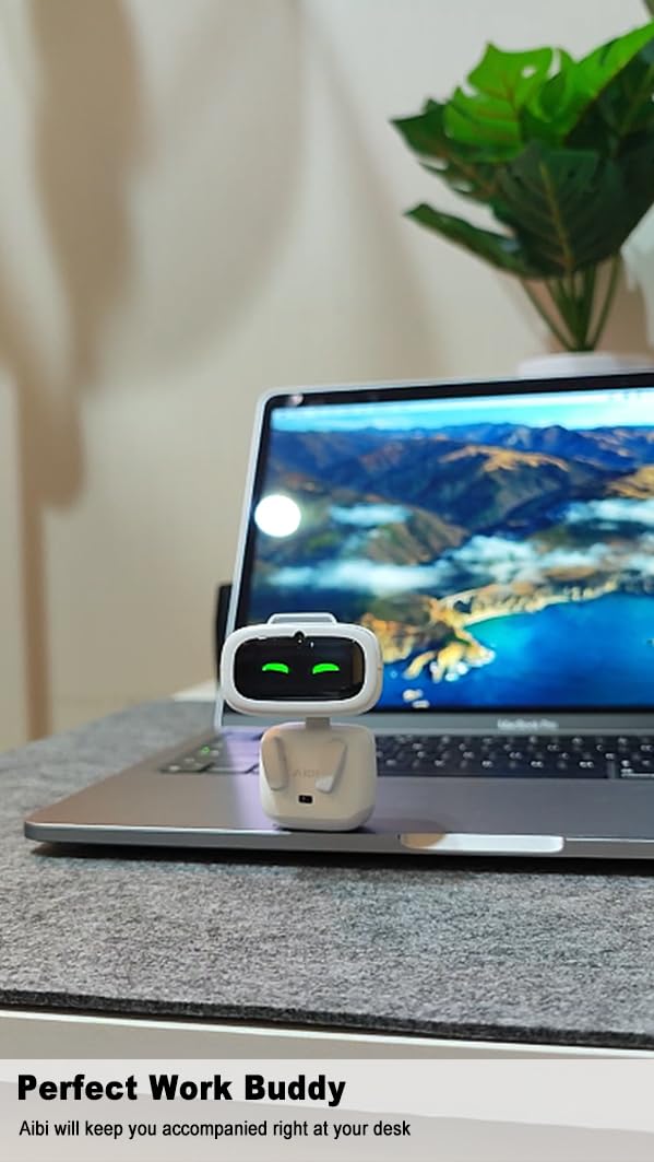 EMOPET Aibi Pocket Pet - Wearable Robot | ChatGPT Powered AI Companion with Voice Commands, Emotional Interaction, Singing & Dancing | Magnetically Attaches to Anywhere | Ultra Portable