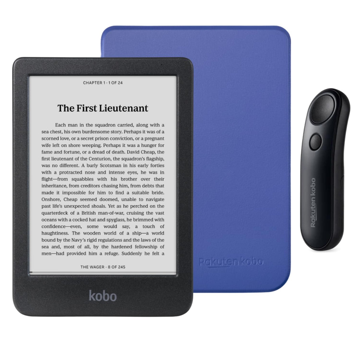 Kobo Clara BW eReader with Case & Black Remote Bundle
