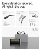RayNeo iO Smart Glasses, 33g, AI Voice Recorder, Translation, Teleprompter
