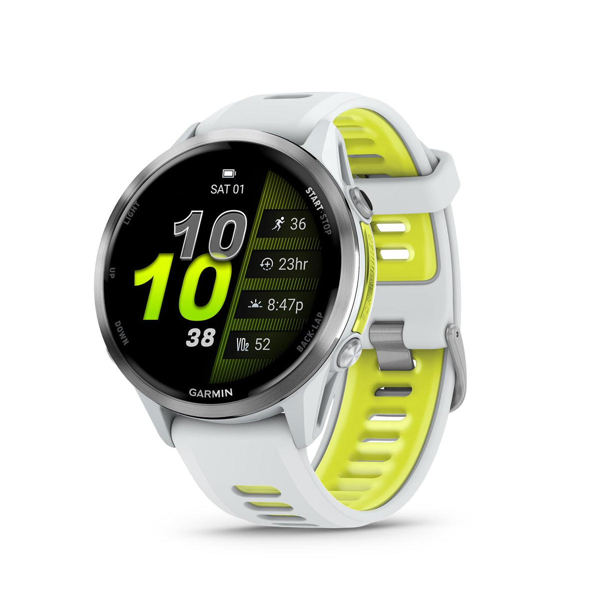 Garmin Forerunner® 970, 47mm, Carbon Gray DLC Titanium, Black/Whitestone