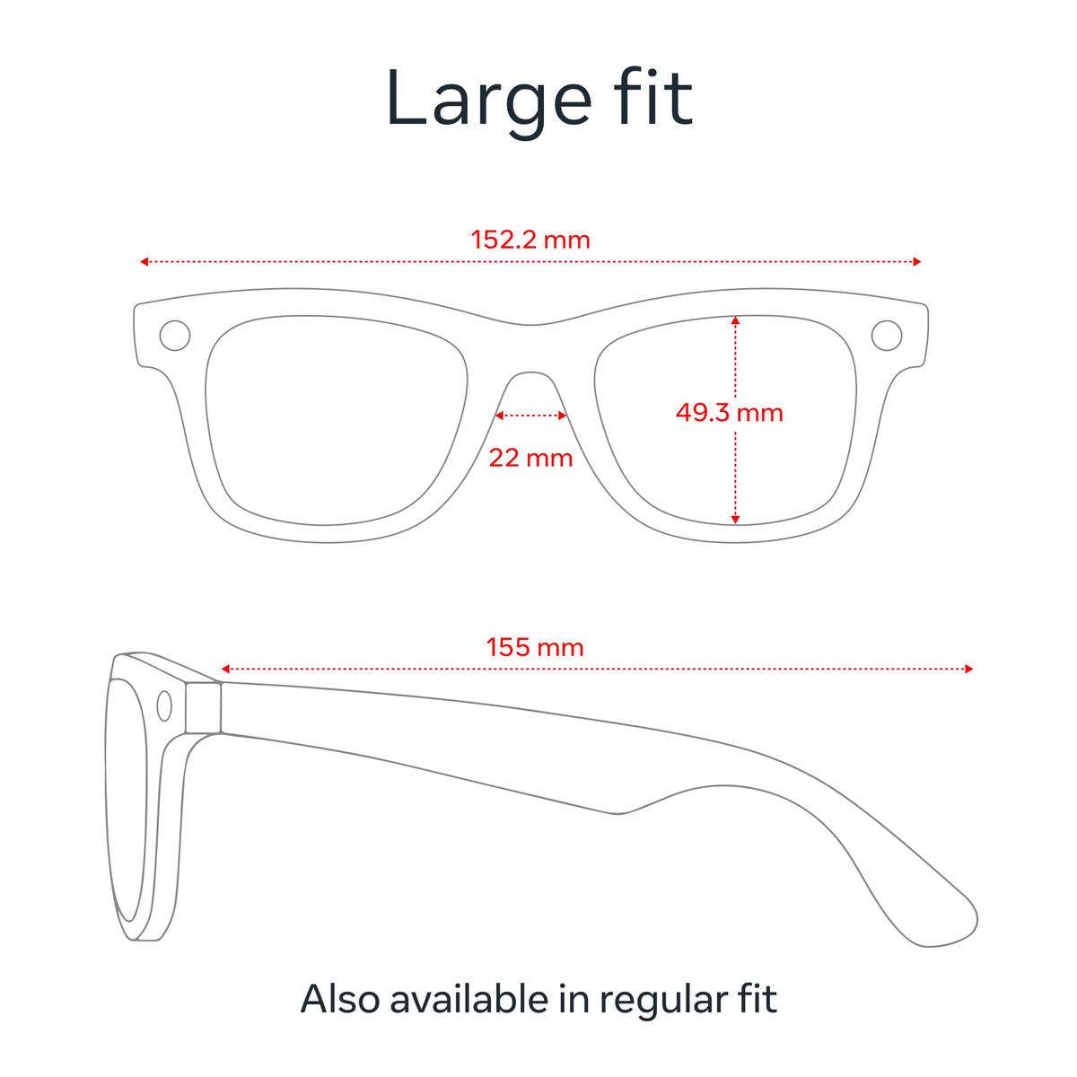 Meta Ray-Ban Glasses, Wayfarer (Renewed)