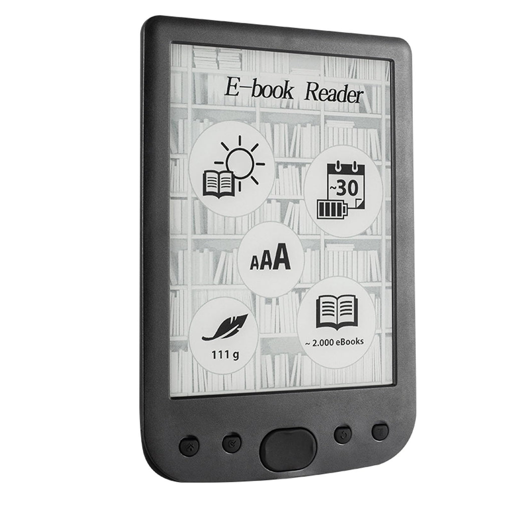 EBTOOLS 6 Inch E Reader, Large Touch Screen with 800x600 High Resolution, Adjustable Font Sizes, Text Highlighting, Paper Like Display, Supports PDF EPUB MOBI, Long Battery Life (8G)