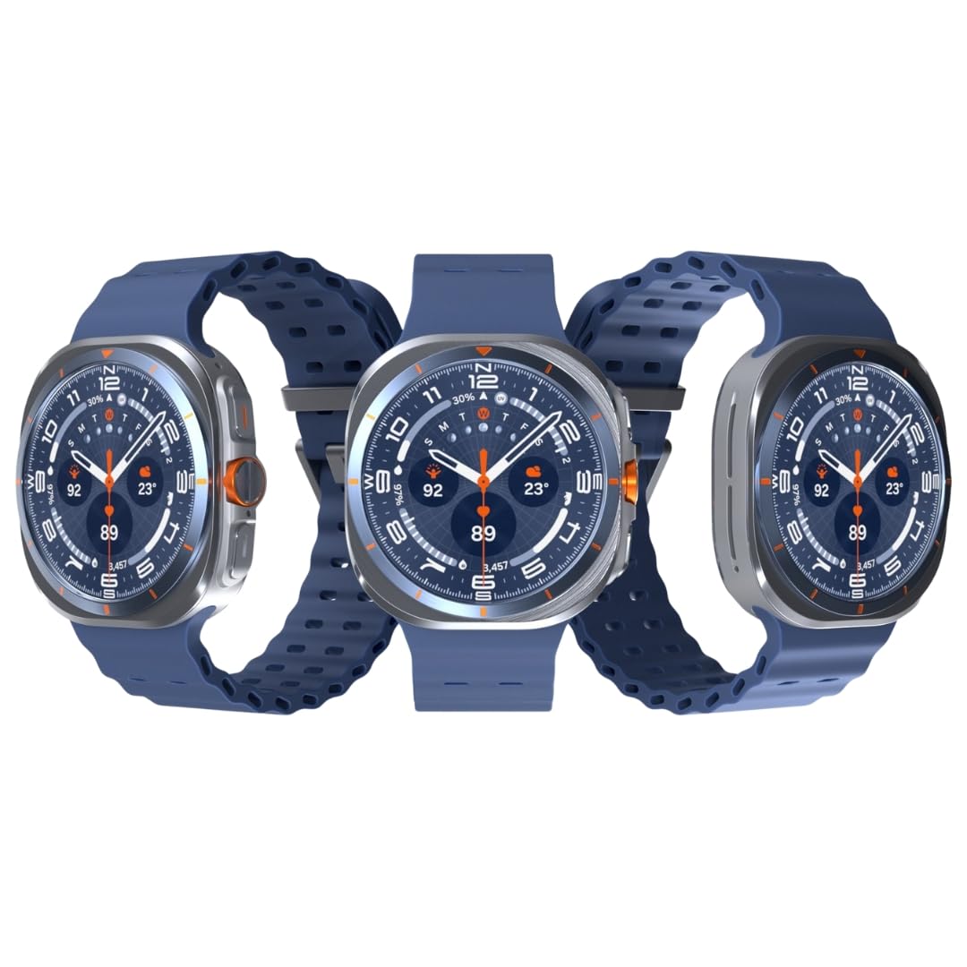 Samsung Galaxy Watch Ultra 2025 (64GB, 47mm, Unlocked LTE) AI Smartwatch with 1.5" AMOLED, Wi-Fi, Bluetooth, Heart Rate, GPS Fitness Tracker, International Model (Fast Charger Cube Bundle, Blue)