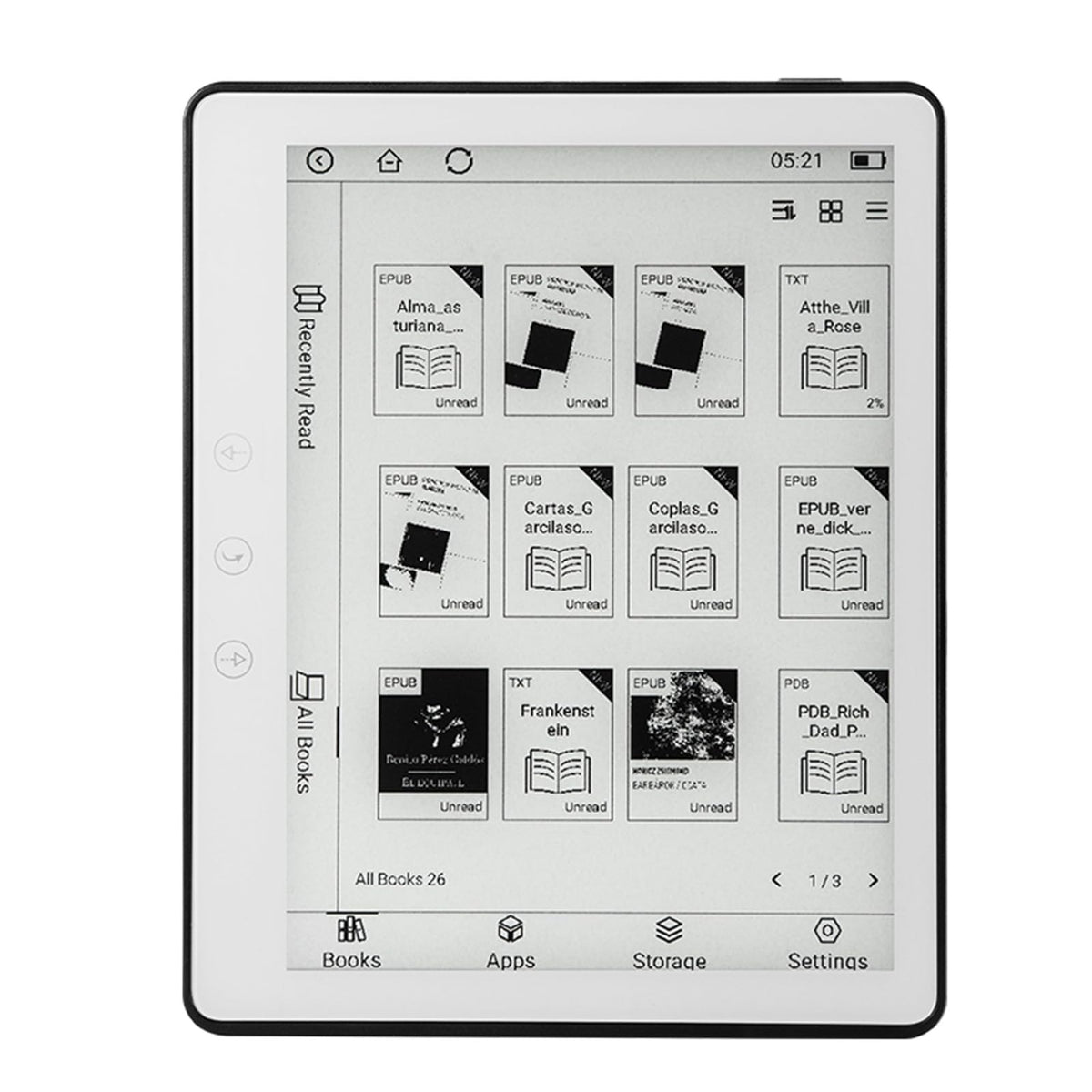 Generic 5.76 Inch Digital Book Reader Slim Design with Weeks Battery Life for Avid Readers on the Move (1G+16G)