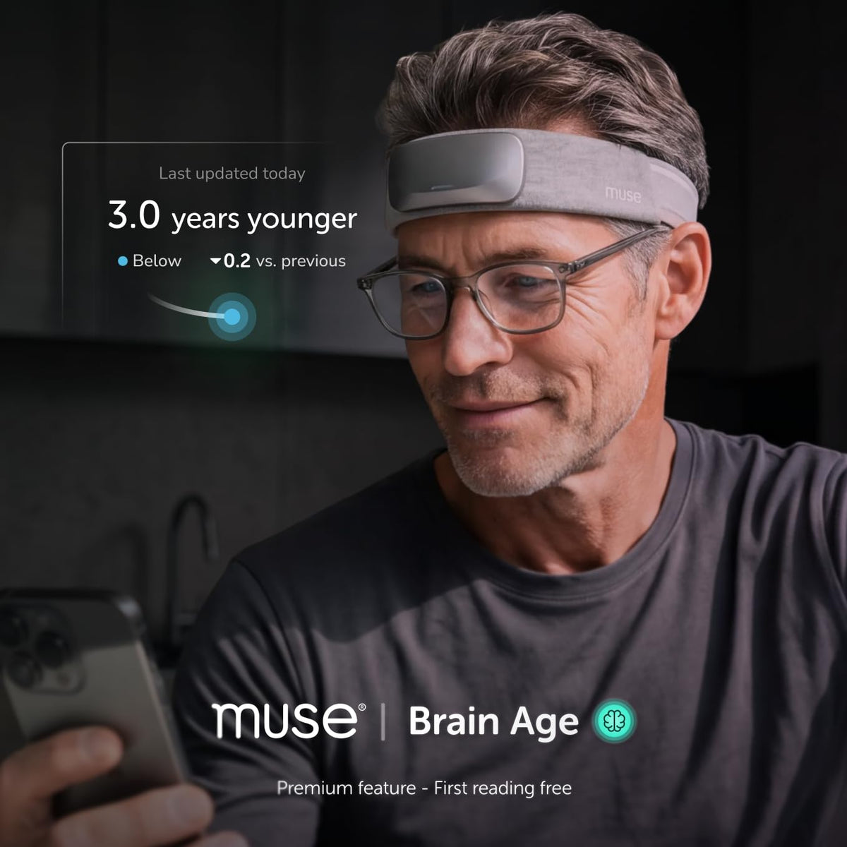 Muse S Athena 3rd Gen Brain Sensing Sleep Tracking Headband - Dark Grey