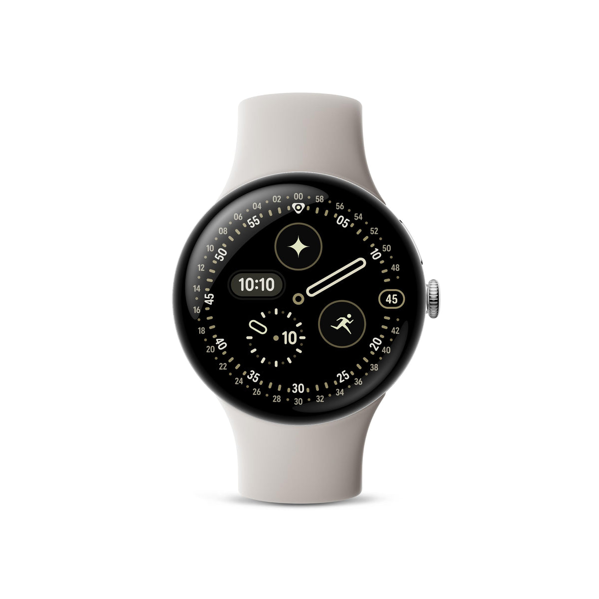 Google Pixel Watch 4 (45mm) - Smartwatch - Moonstone Active Band - Wi-Fi