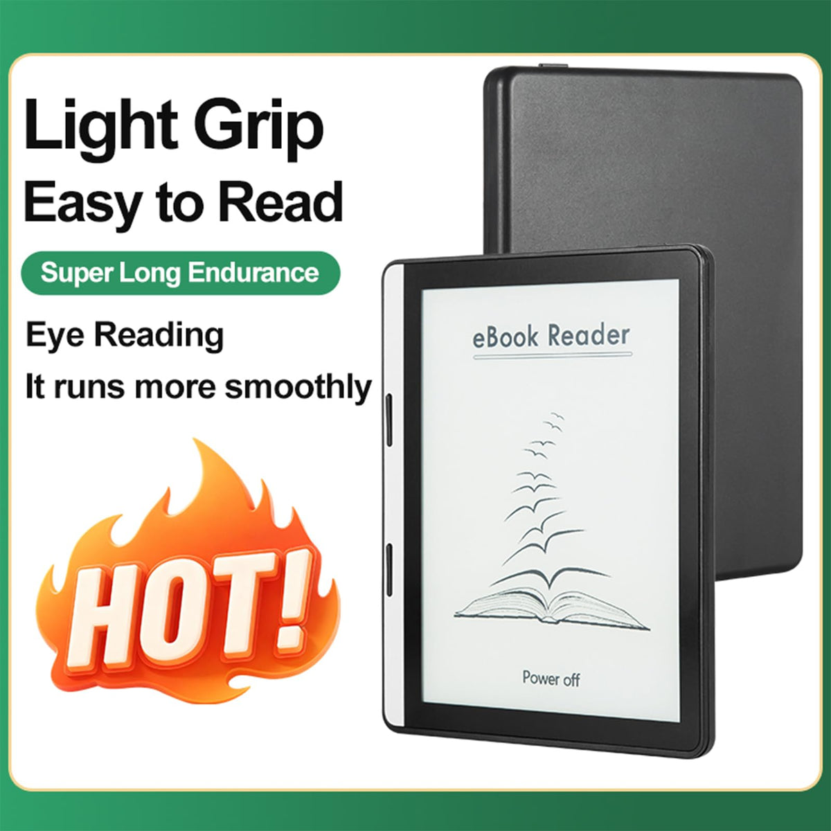EBTOOLS 5.76 Inch E Reader Tablet, Micro Carving Technology, Anti, Long Battery Life, Supports EPUB PDF MOBI, WiFi USB Transfer, with Case, for 8.1 (1G+16G)